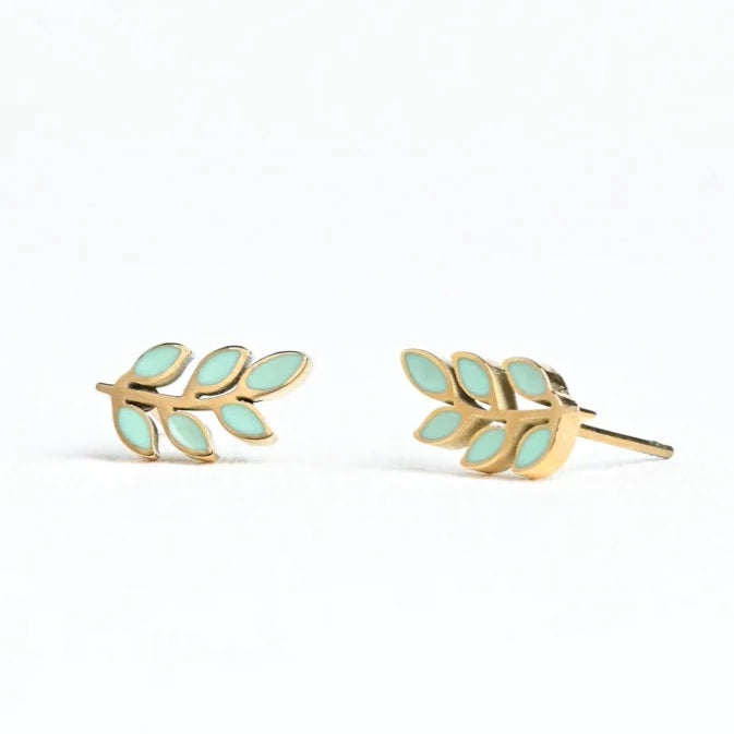 Rowen Stud Earrings in Mint