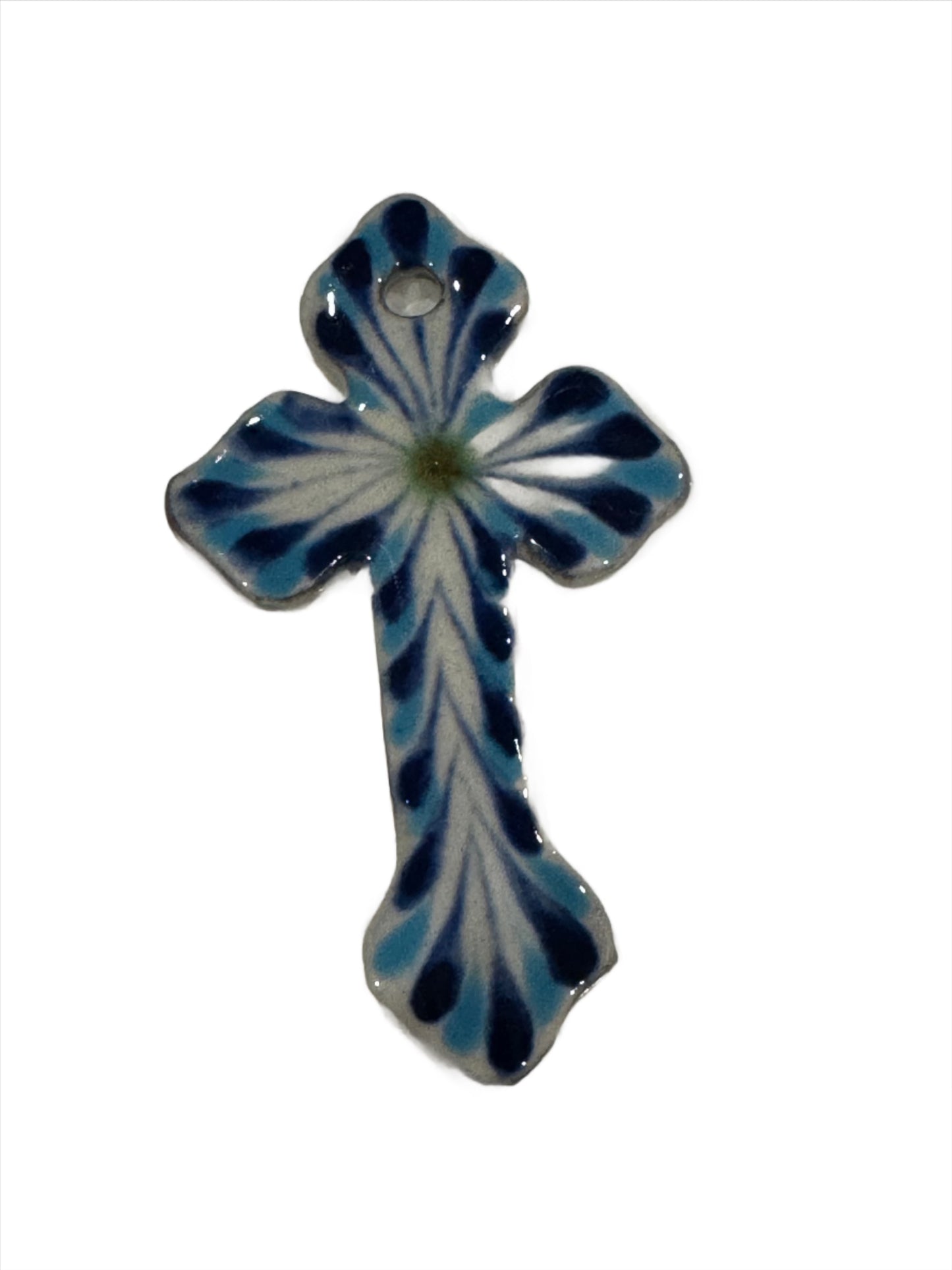 Hand-Painted Stoneware Cross