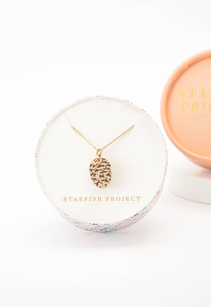 Abundant Hope Pinecone Necklace - Recetas Fair Trade