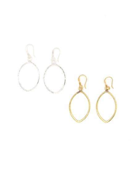Almond Drop Earrings - Recetas Fair Trade