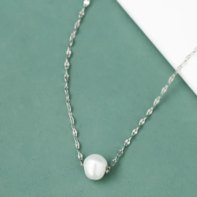 Annie Silver Pearl Necklace