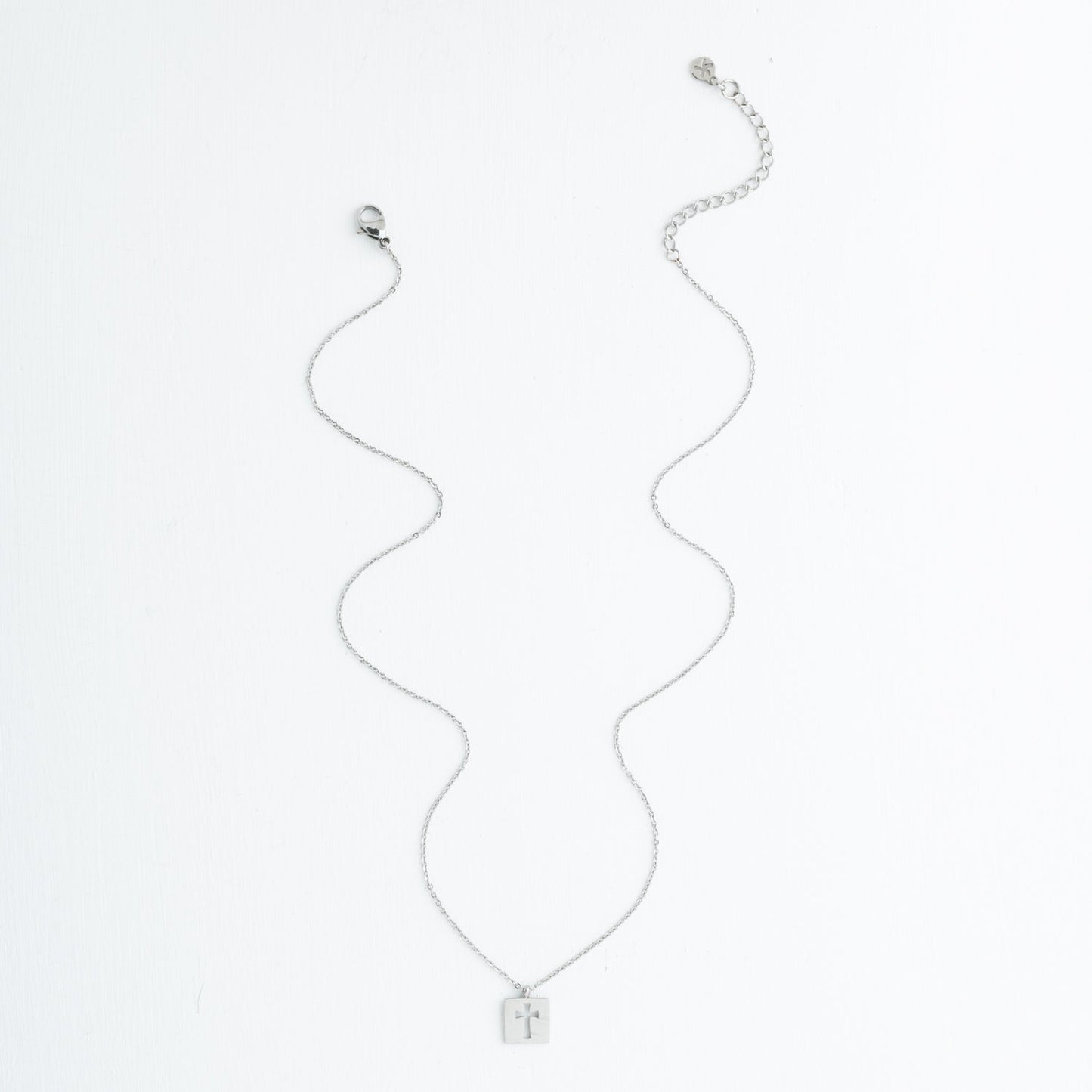 Axis Silver Cross Necklace
