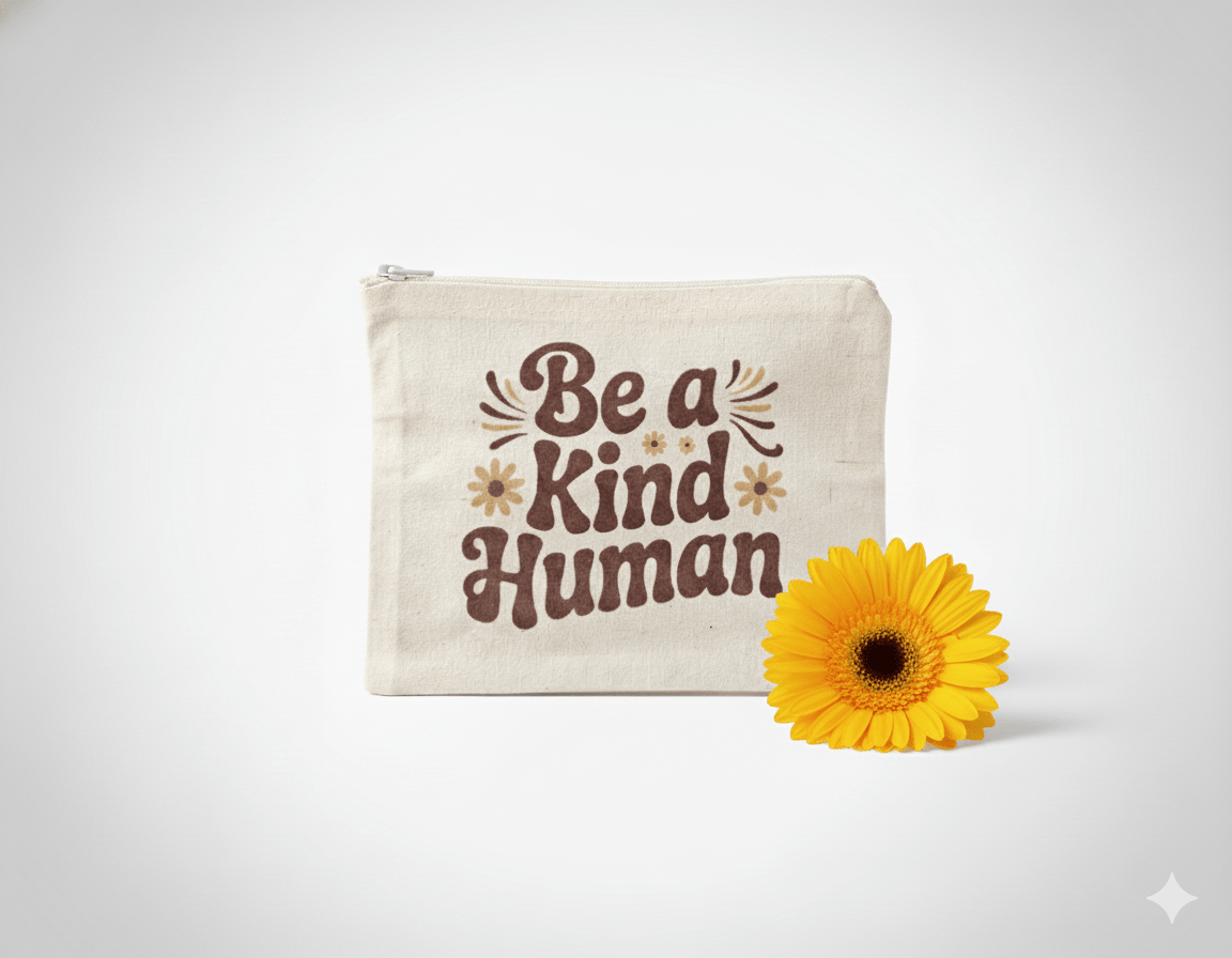 Be a Kind Human Pouch - Recetas Fair Trade