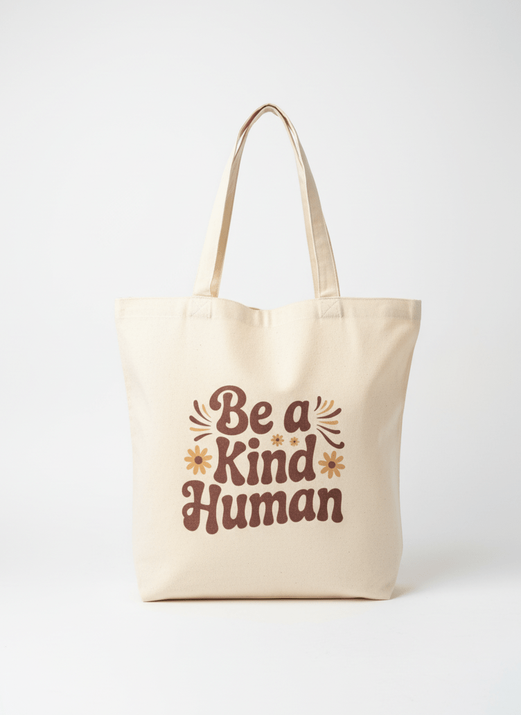 Be a Kind Human Tote Bag - Recetas Fair Trade