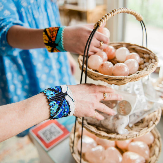 Blue Butterfly Cuff - Recetas Fair Trade