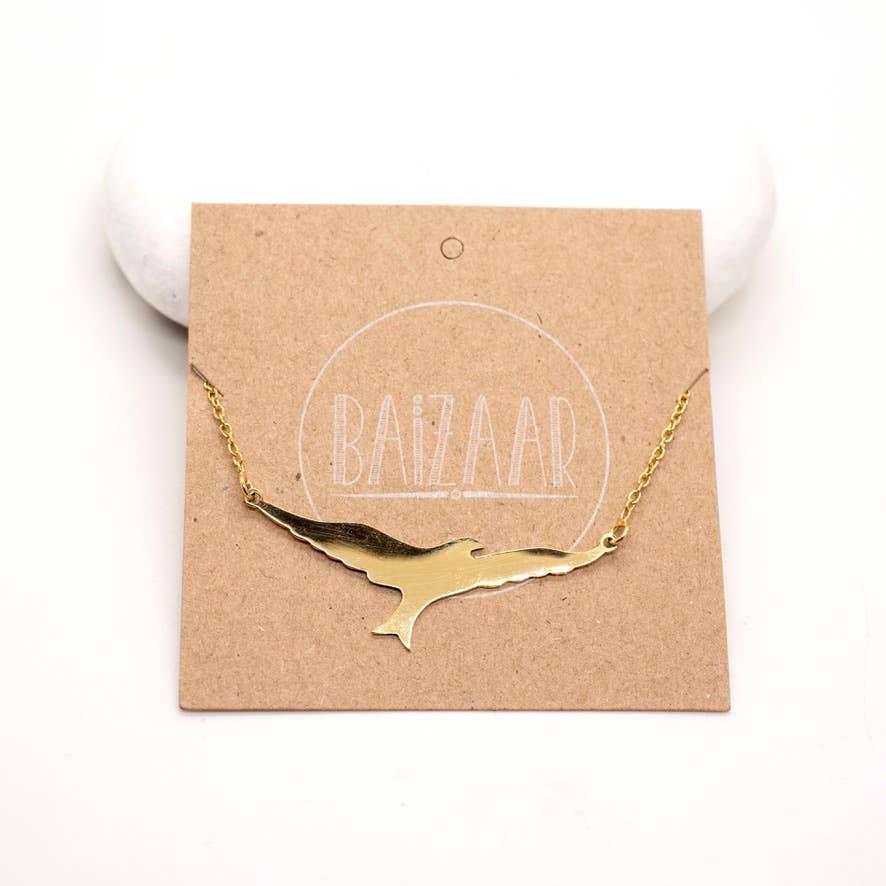 Brass Bird Necklace - Recetas Fair Trade