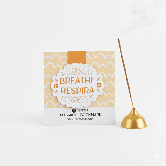 Breathe - Respira Magnetic Bookmark - Recetas Fair Trade