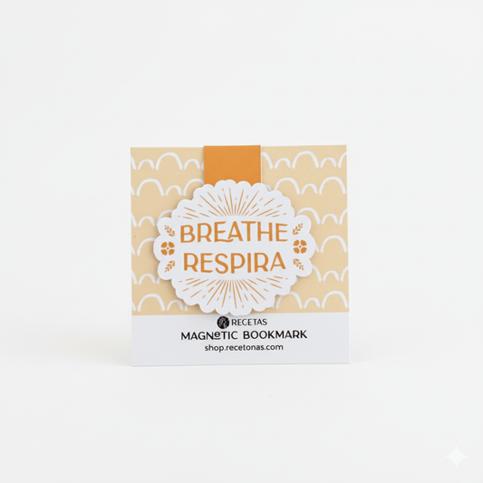 Breathe - Respira Magnetic Bookmark - Recetas Fair Trade