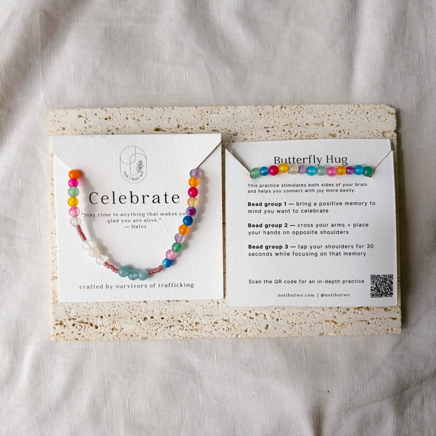Celebrate Mindfulness Bracelet | Gemstone Intention Bracelet - Recetas Fair Trade