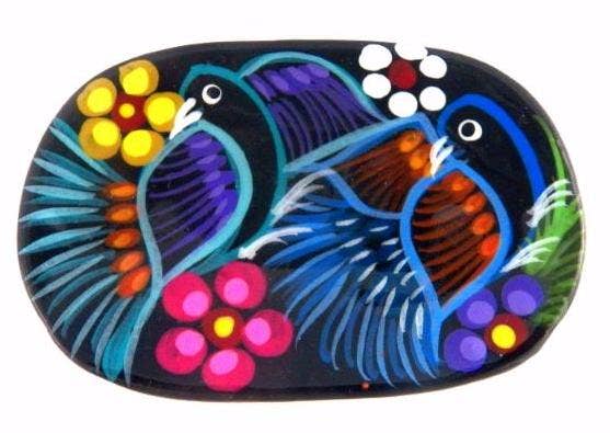 Ceramic Art Magnet by Native American Artisan Magdalena Diaz - Recetas Fair Trade