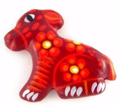 Ceramic Art Magnet by Native American Artisan Magdalena Diaz - Recetas Fair Trade