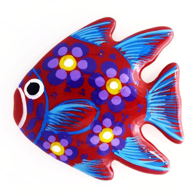 Ceramic Art Magnet by Native American Artisan Magdalena Diaz - Recetas Fair Trade