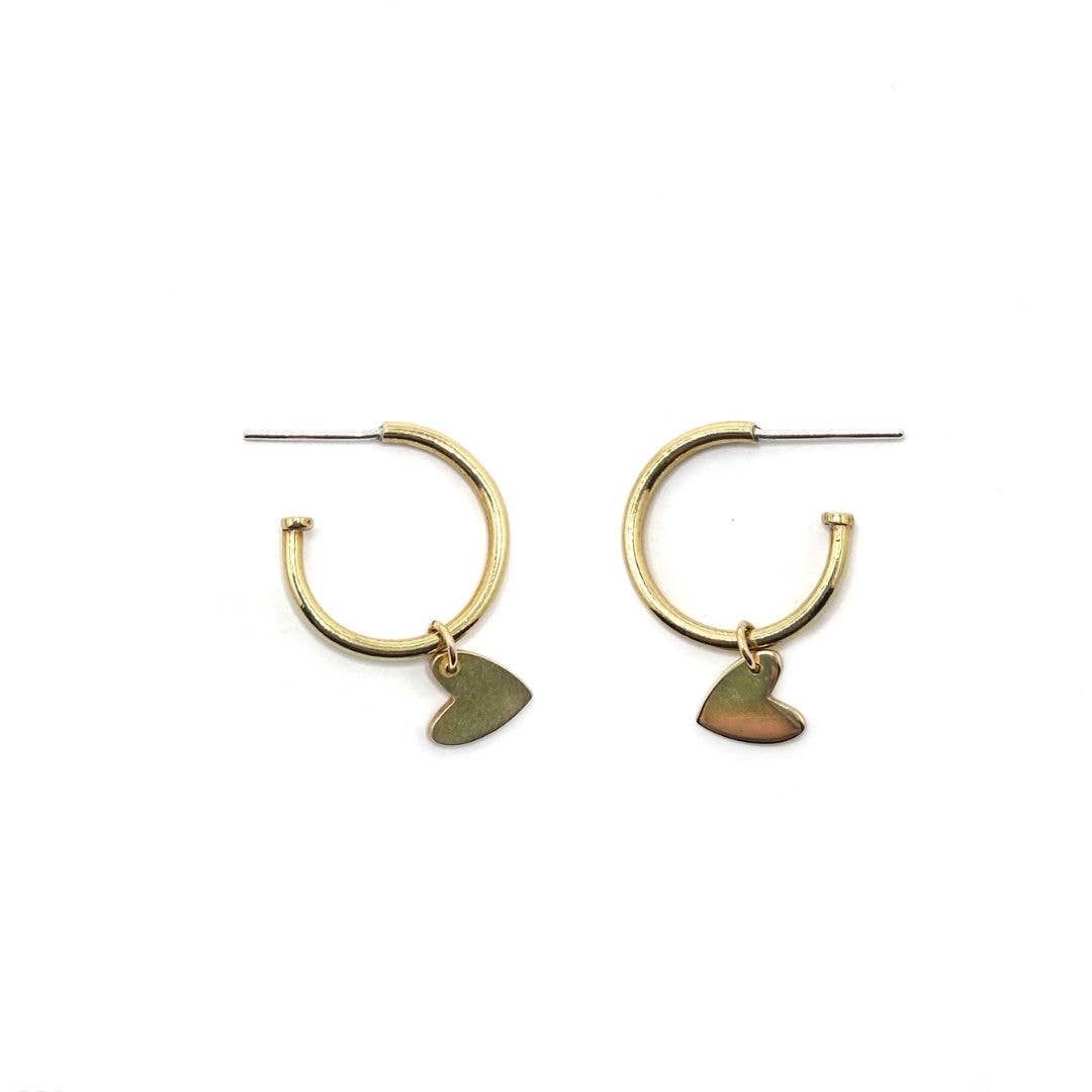 Charm Hoop + Heart Charm Set - Recetas Fair Trade