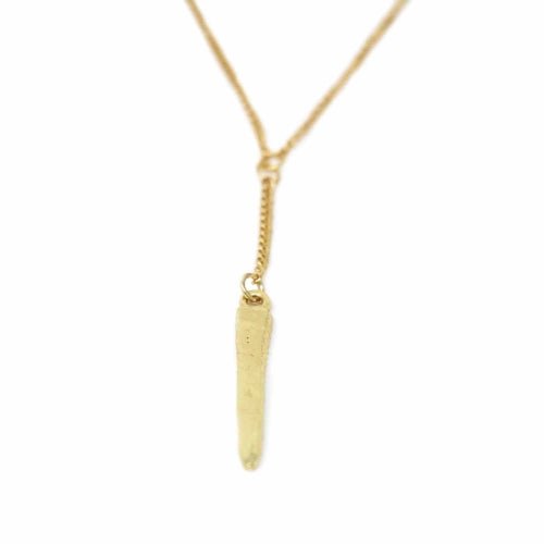 Cone Pendant Goldtone Neckace - Recetas Fair Trade