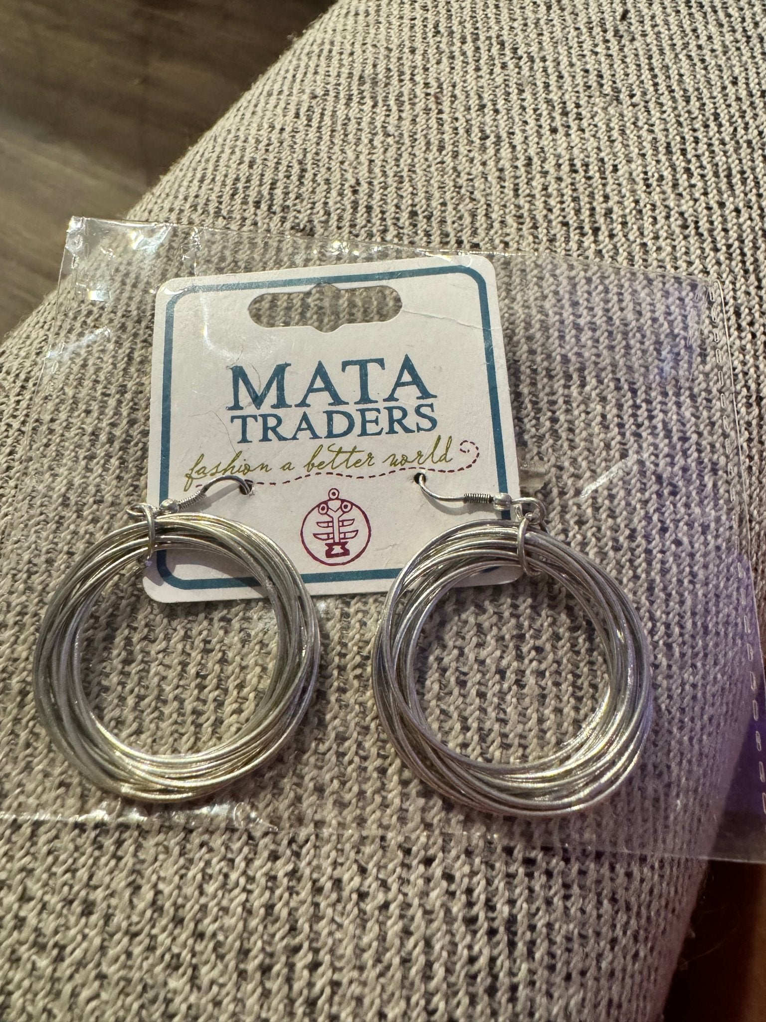 Connected Hoop Earrings Silver - Recetas Fair Trade