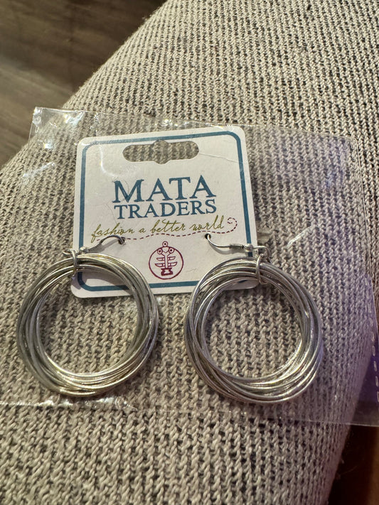 Connected Hoop Earrings Silver - Recetas Fair Trade