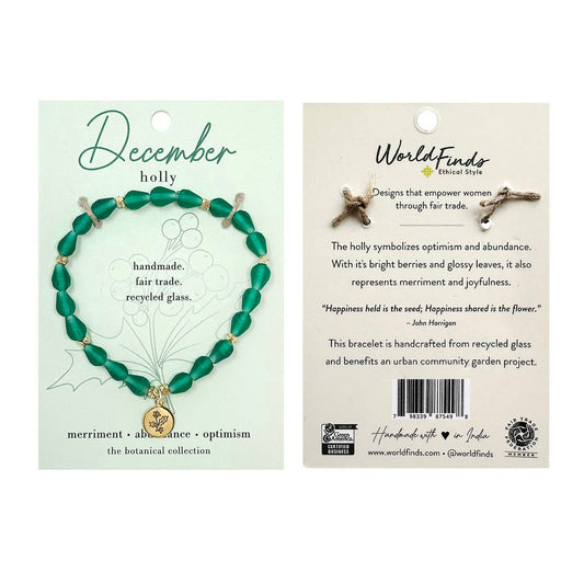 December Botanical Collection Bracelet - Recetas Fair Trade