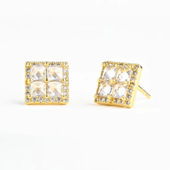 Dignity Zircon Stud Earrings - Recetas Fair Trade