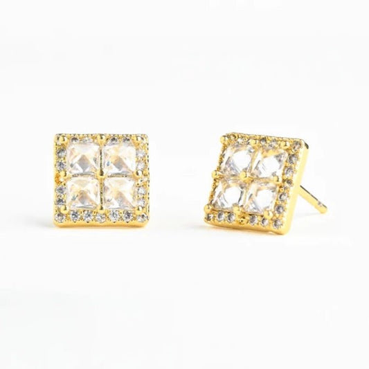Dignity Zircon Stud Earrings - Recetas Fair Trade