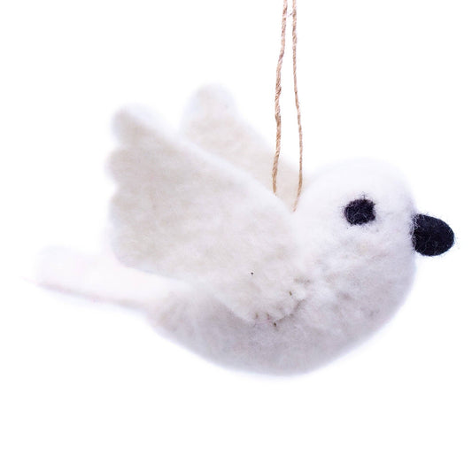 Dove Handmade Felt Ornament - Recetas Fair Trade