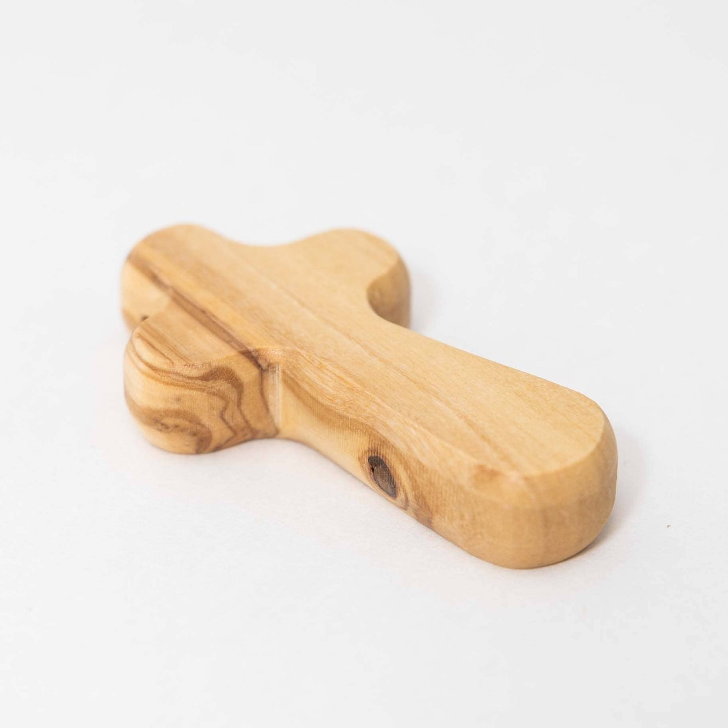 Duea Olive Wood Pocket Prayer Cross - Recetas Fair Trade