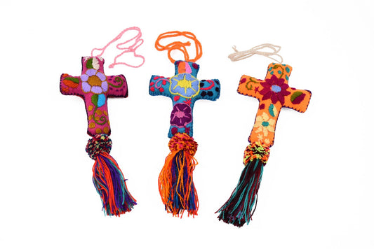 Embroidered Felt Cross - Recetas Fair Trade