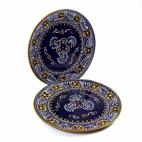 Encantada - Dinner Plates 11.8in - Blue, Set of Two - Recetas Fair Trade