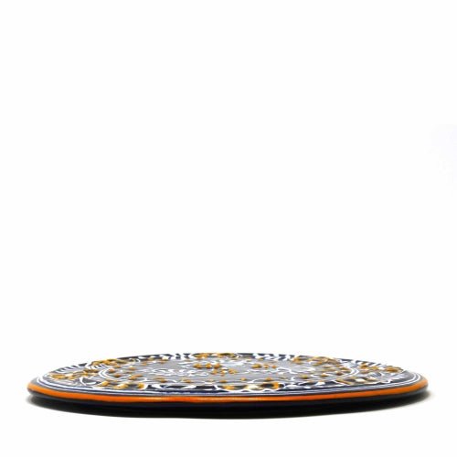 Encantada - Handmade Pottery 8" Trivet or Wall Hanging, Blue - Recetas Fair Trade