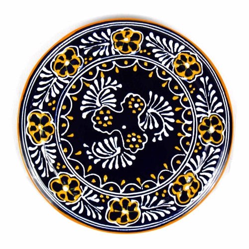 Encantada - Handmade Pottery 8" Trivet or Wall Hanging, Blue - Recetas Fair Trade