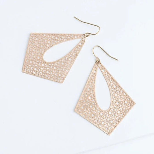 Everly Gold Filigree Dangle Earrings - Recetas Fair Trade