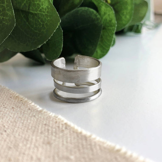 Evolving Layers Ring - Silver - Recetas Fair Trade