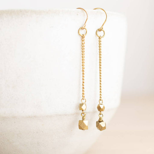 Faceted Dangle Earrings - Recetas Fair Trade
