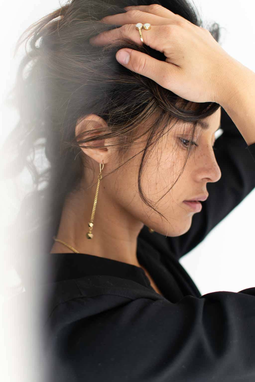 Faceted Dangle Earrings - Recetas Fair Trade