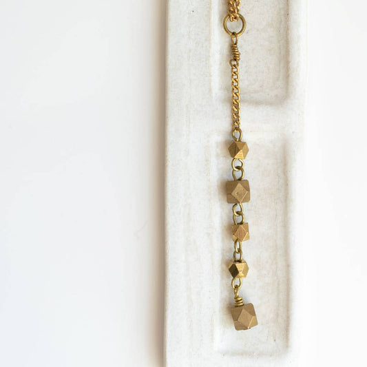Faceted Lariat Necklace - Recetas Fair Trade