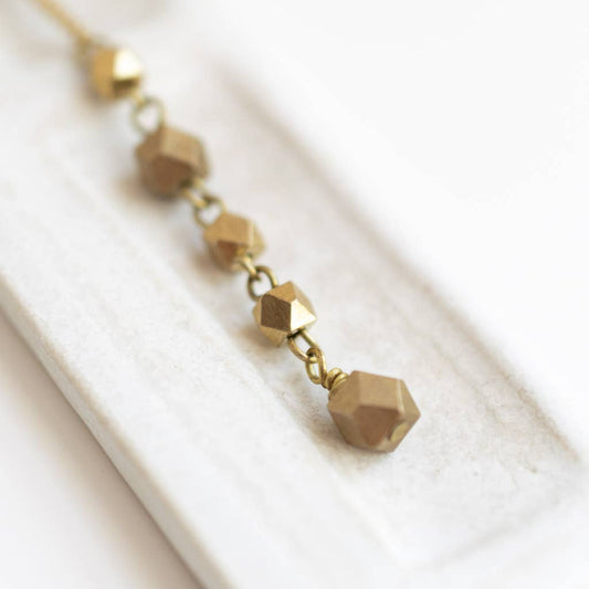 Faceted Lariat Necklace - Recetas Fair Trade