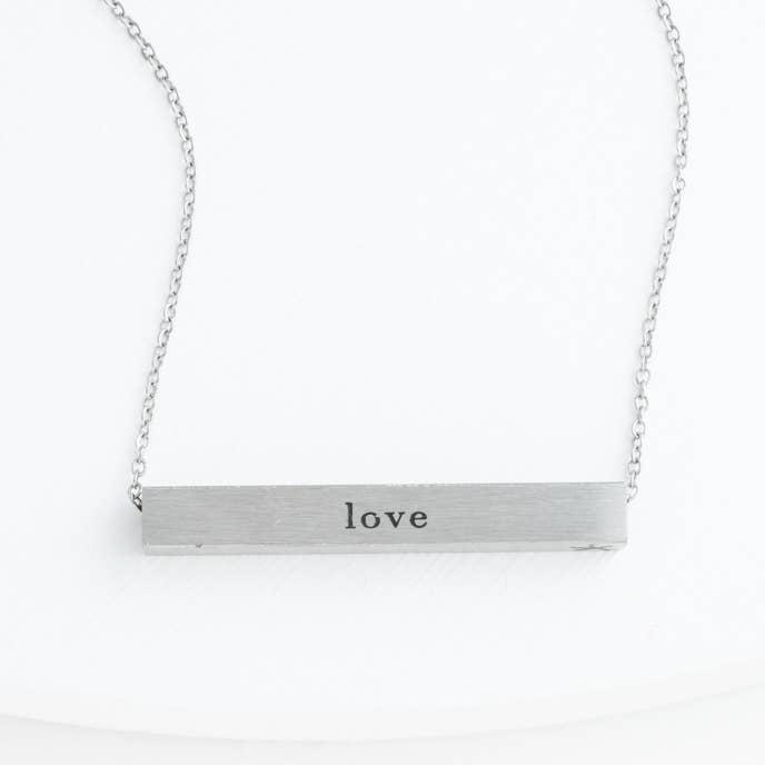 Faith Silver Bar Necklace - Recetas Fair Trade