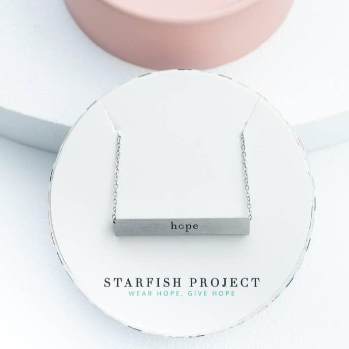 Faith Silver Bar Necklace - Recetas Fair Trade