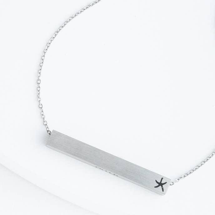 Faith Silver Bar Necklace - Recetas Fair Trade
