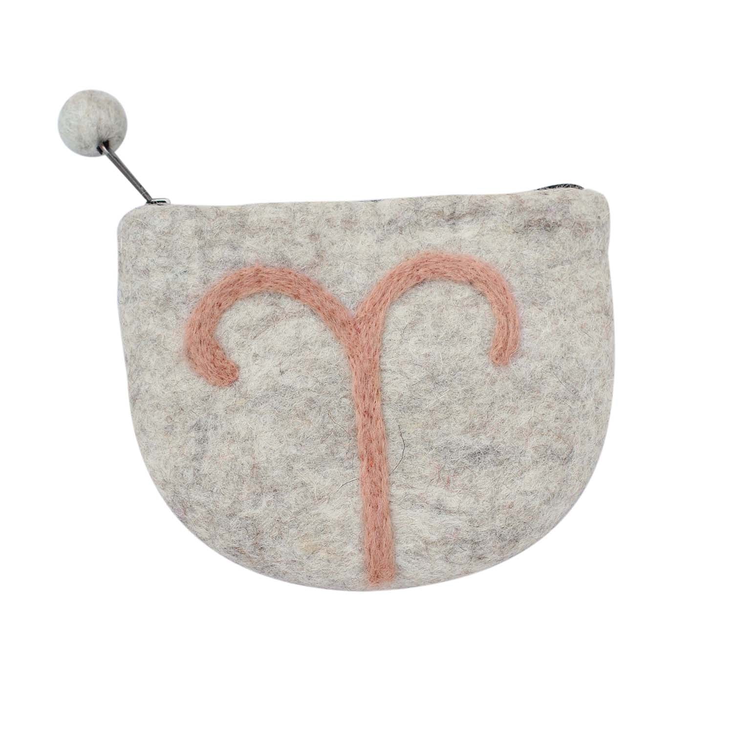 Felt Aries Zodiac Coin Purse - Global Groove - Recetas Fair Trade