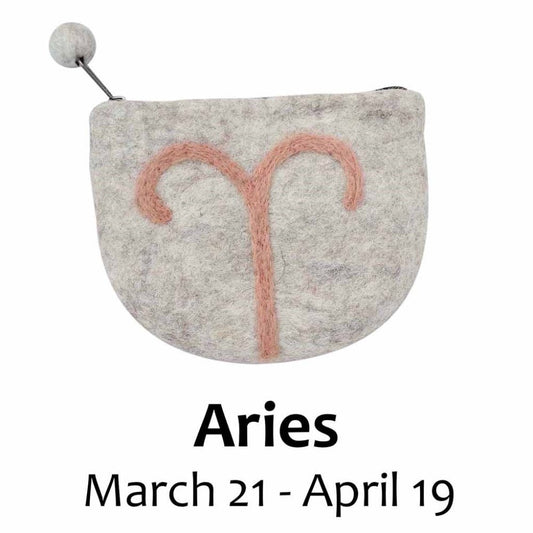 Felt Aries Zodiac Coin Purse - Global Groove - Recetas Fair Trade