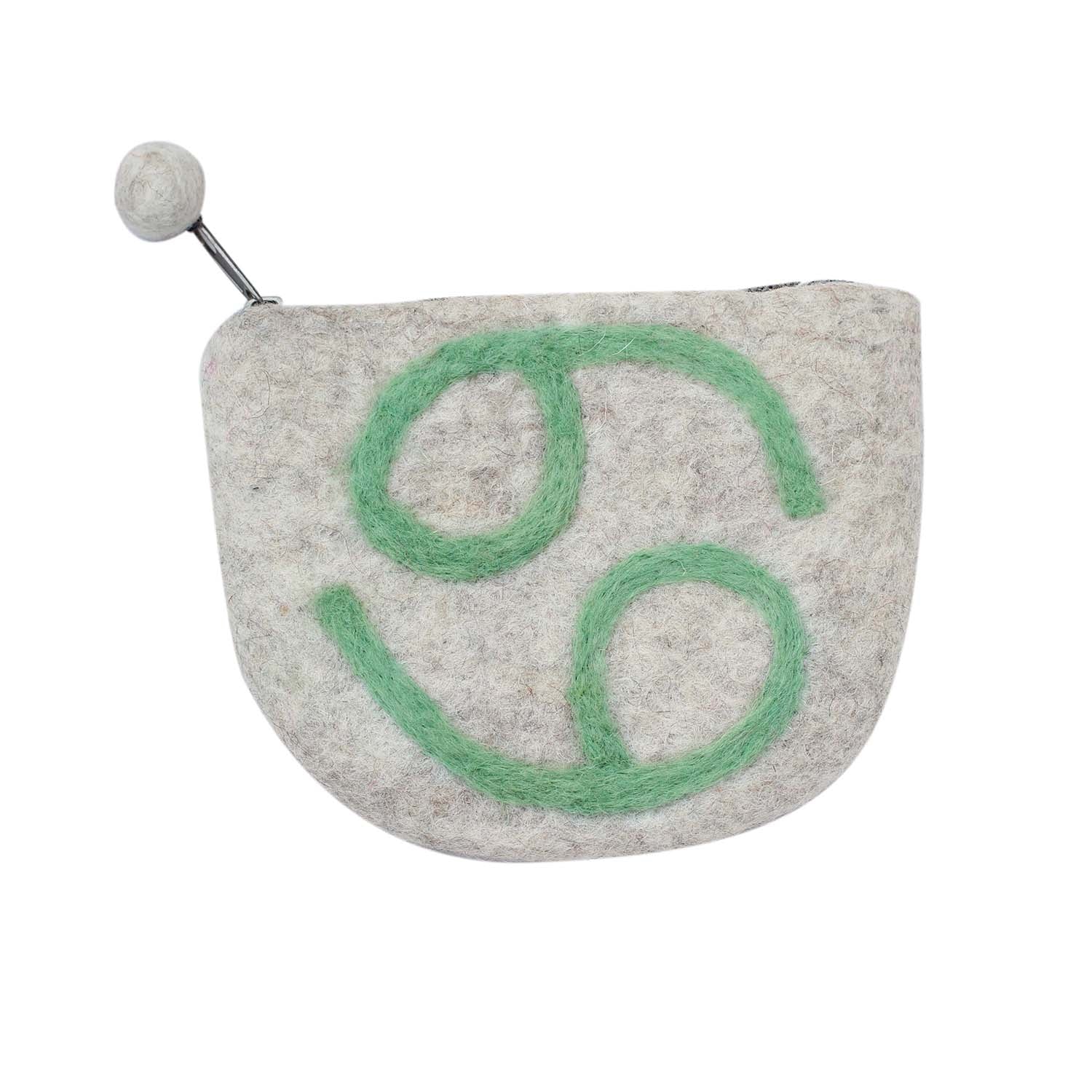 Felt Cancer Zodiac Coin Purse - Global Groove - Recetas Fair Trade