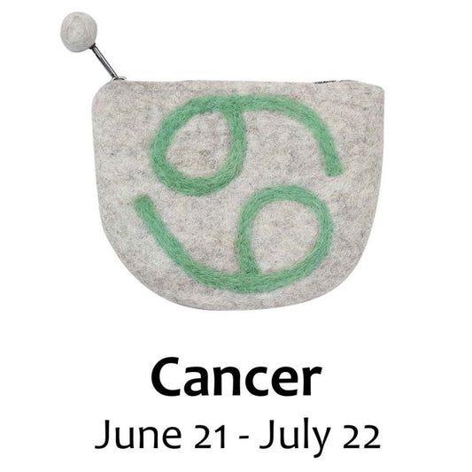 Felt Cancer Zodiac Coin Purse - Global Groove - Recetas Fair Trade