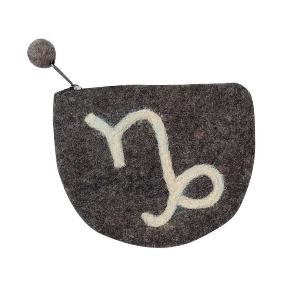Felt Capricorn Zodiac Coin Purse - Global Groove - Recetas Fair Trade