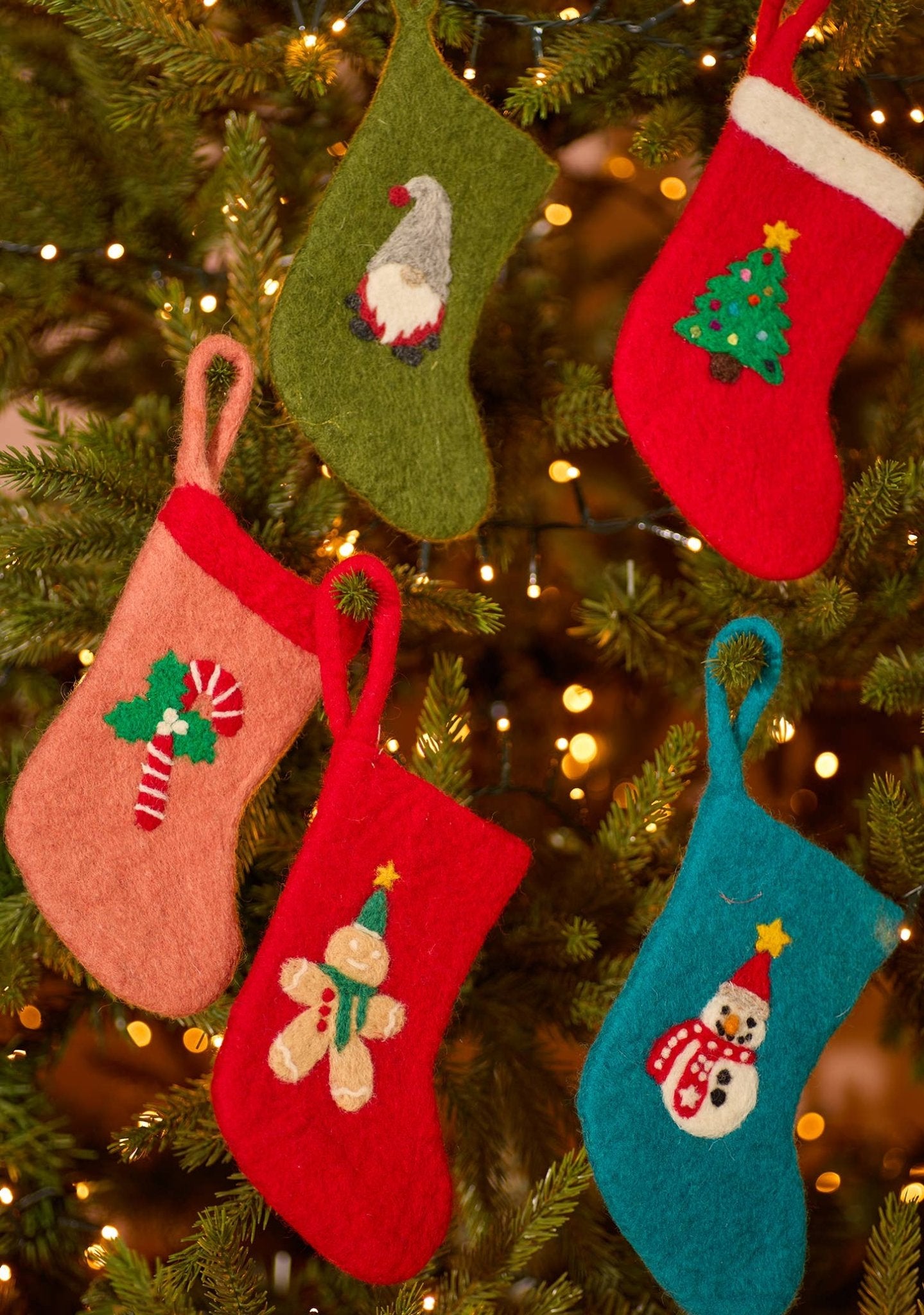 Felt Character Mini Stockings - Recetas Fair Trade