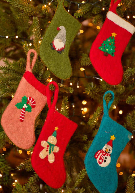 Felt Character Mini Stockings - Recetas Fair Trade