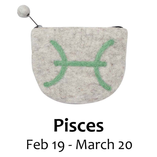 Felt Pisces Zodiac Coin Purse - Global Groove - Recetas Fair Trade