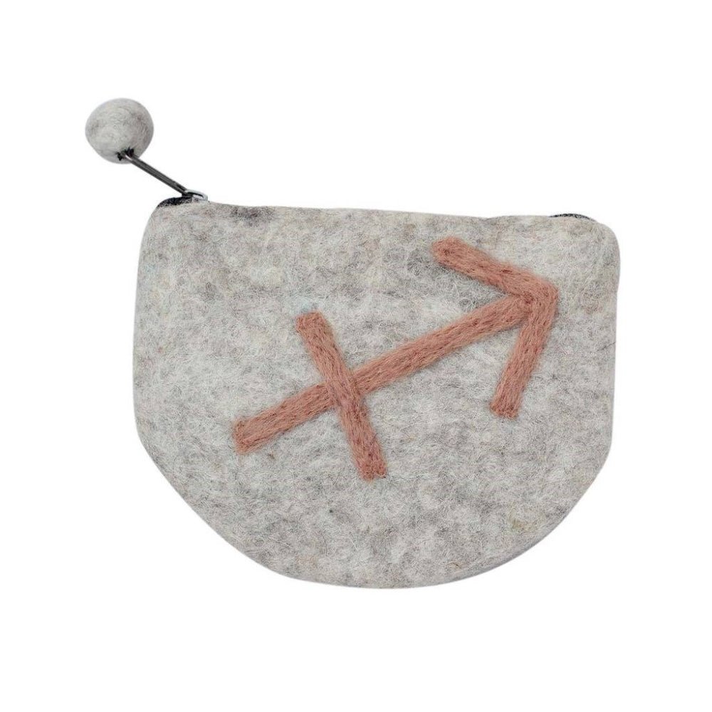 Felt Sagittarius Zodiac Coin Purse - Global Groove - Recetas Fair Trade