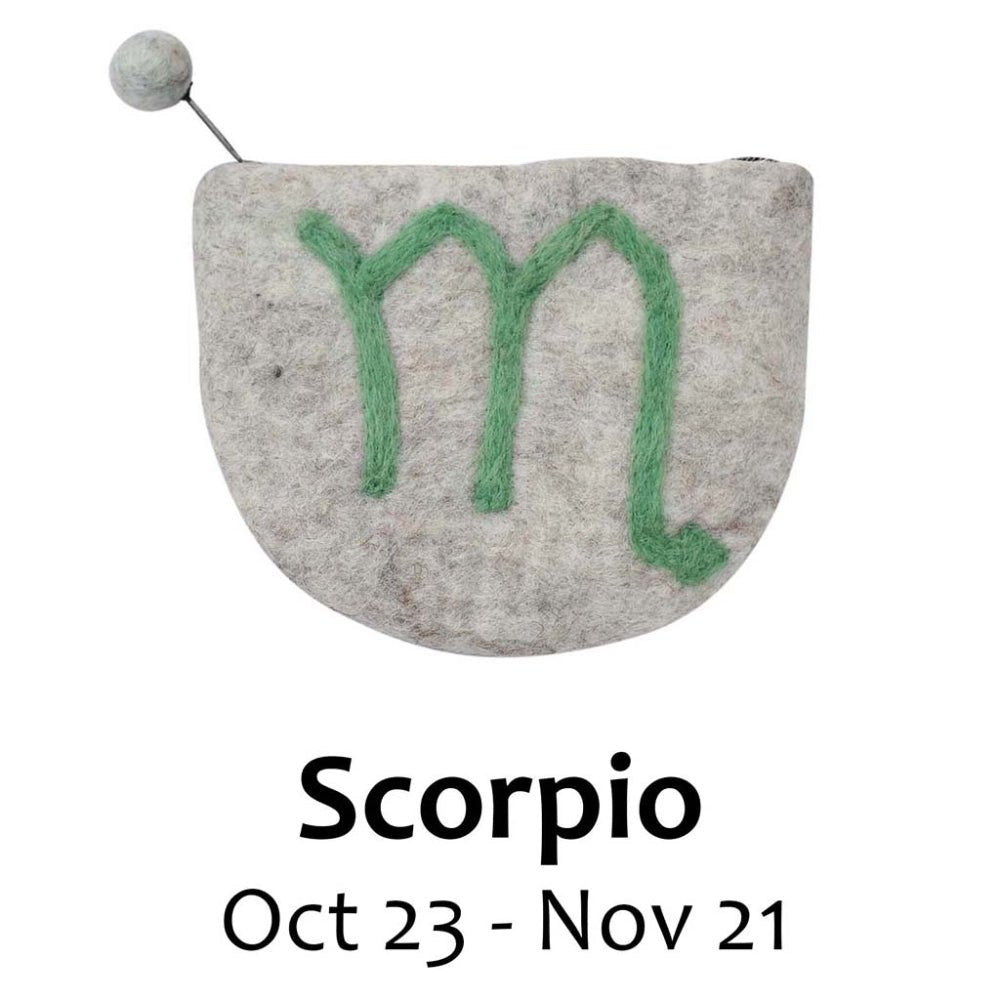 Felt Scorpio Zodiac Clutch - Recetas Fair Trade