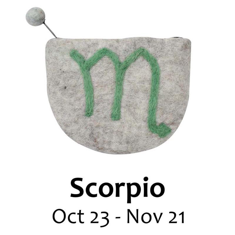 Felt Scorpio Zodiac Clutch - Recetas Fair Trade