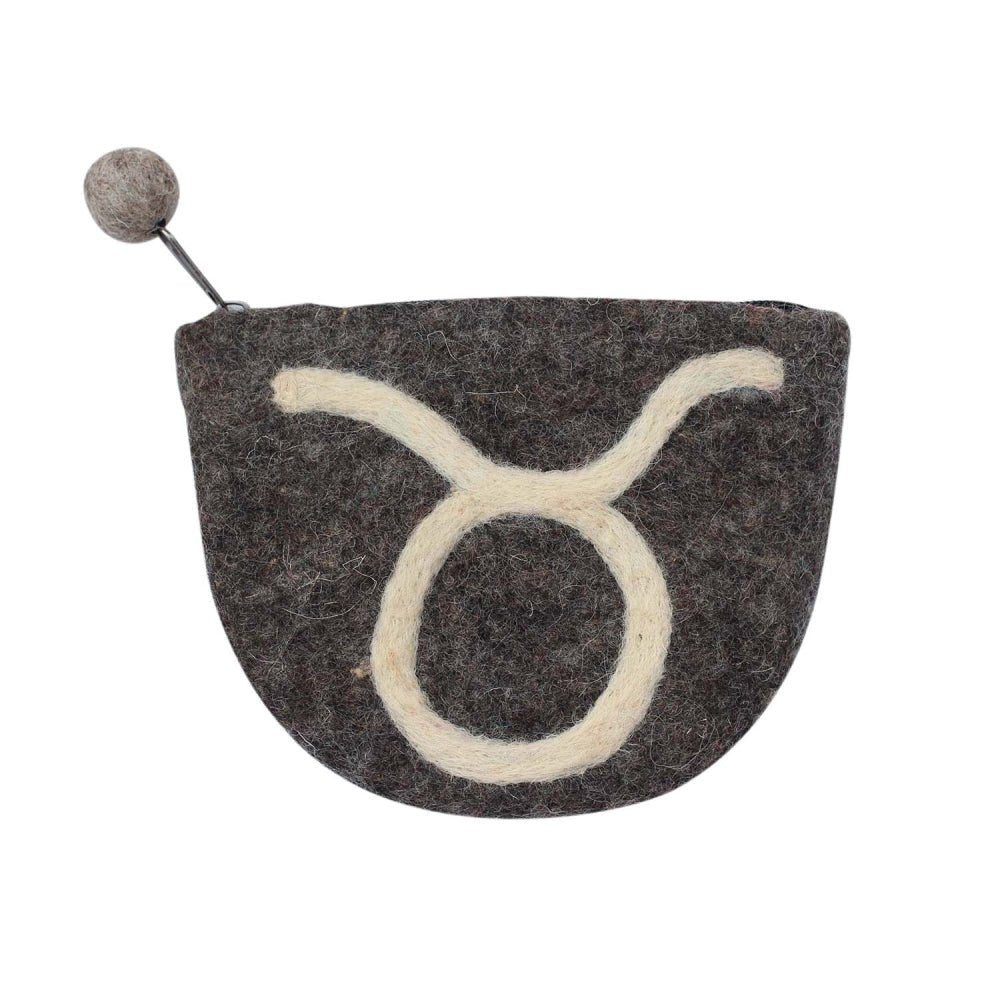 Felt Zodiac Taurus Clutch Purse - Recetas Fair Trade